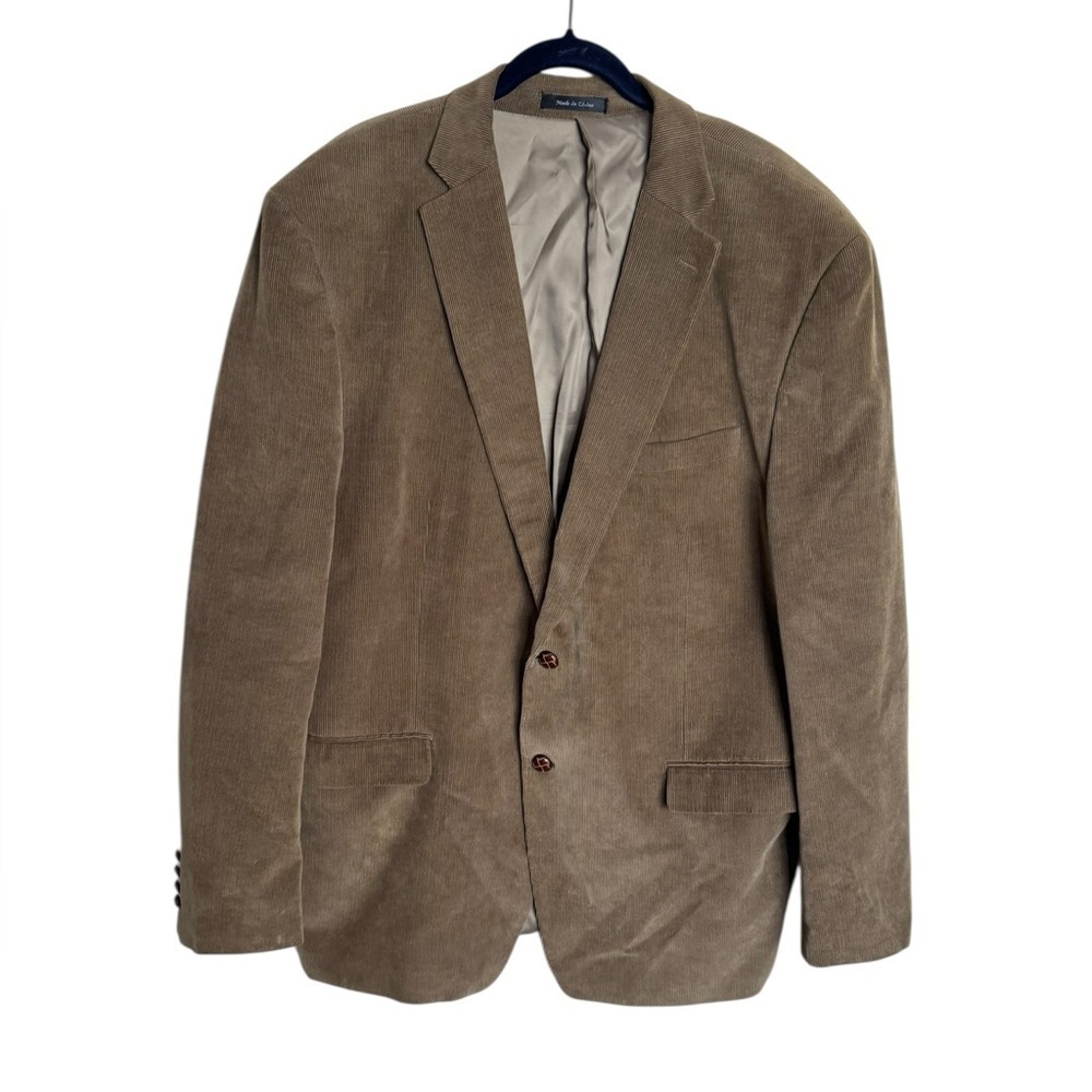 Lauren Ralph Lauren Corduroy Sport coat Jacket size 48L Tan Brown